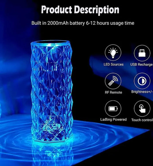 Crystal dimond table lamp